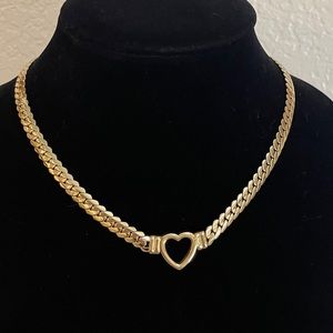 💎112💎 18k 'Solid Love' Heart Chain Necklace